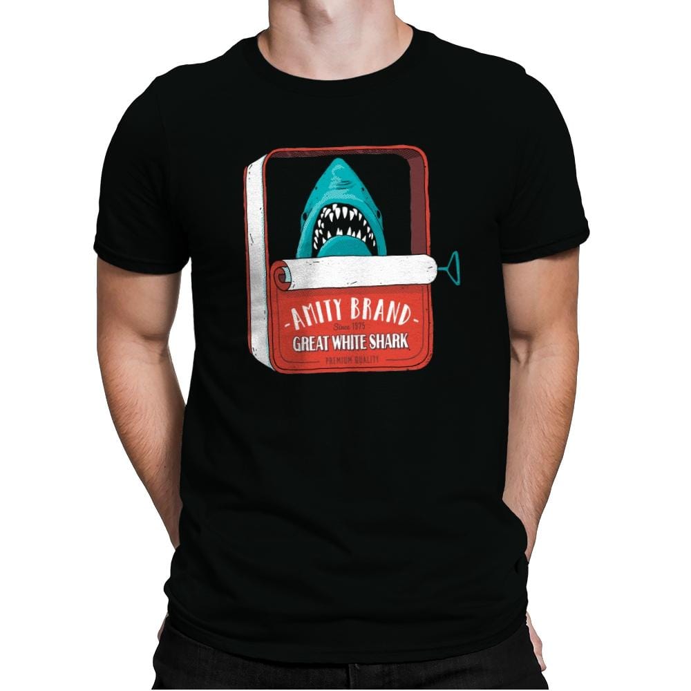 Tinned Shark - Mens Premium T-Shirts RIPT Apparel Small / Black