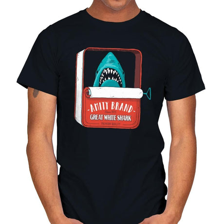 Tinned Shark - Mens T-Shirts RIPT Apparel Small / Black