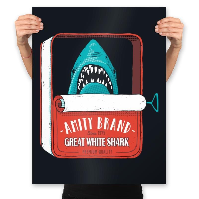 Tinned Shark - Prints Posters RIPT Apparel 18x24 / Black