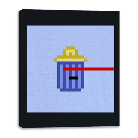 Tiny Trashcan 1031 - Canvas Wraps Canvas Wraps RIPT Apparel 16x20 / Black