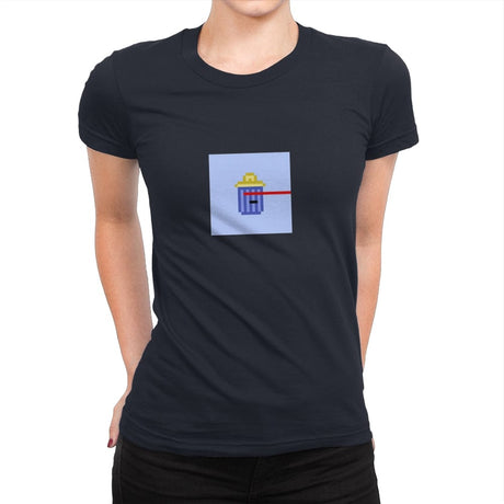 Tiny Trashcan 1031 - Womens Premium T-Shirts RIPT Apparel Small / Midnight Navy