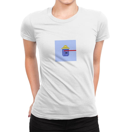 Tiny Trashcan 1031 - Womens Premium T-Shirts RIPT Apparel Small / White