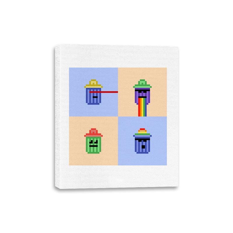 Tiny Trashcan Panels Pop - Canvas Wraps Canvas Wraps RIPT Apparel 8x10 / White
