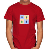 Tiny Trashcan Panels Pop - Mens T-Shirts RIPT Apparel Small / Red