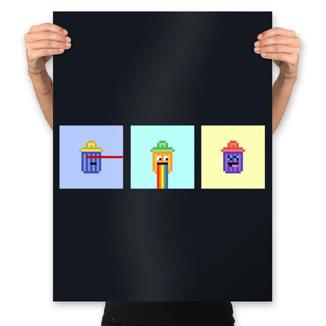 Tiny Trashcan Panels - Prints Posters RIPT Apparel 18x24 / Black