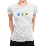 Tiny Trashcan Panels - Womens Premium T-Shirts RIPT Apparel Small / White