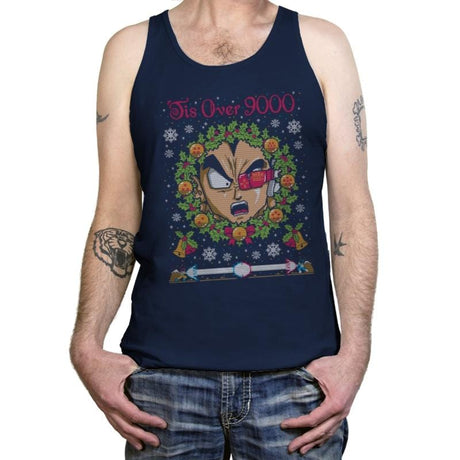 Tis' Over 9000 - Ugly Holiday - Tanktop Tanktop RIPT Apparel