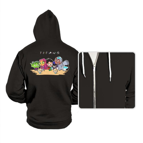 Titan Friends - Hoodies Hoodies RIPT Apparel Small / Black