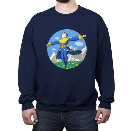 Titan-head - Crew Neck Sweatshirt Crew Neck Sweatshirt RIPT Apparel