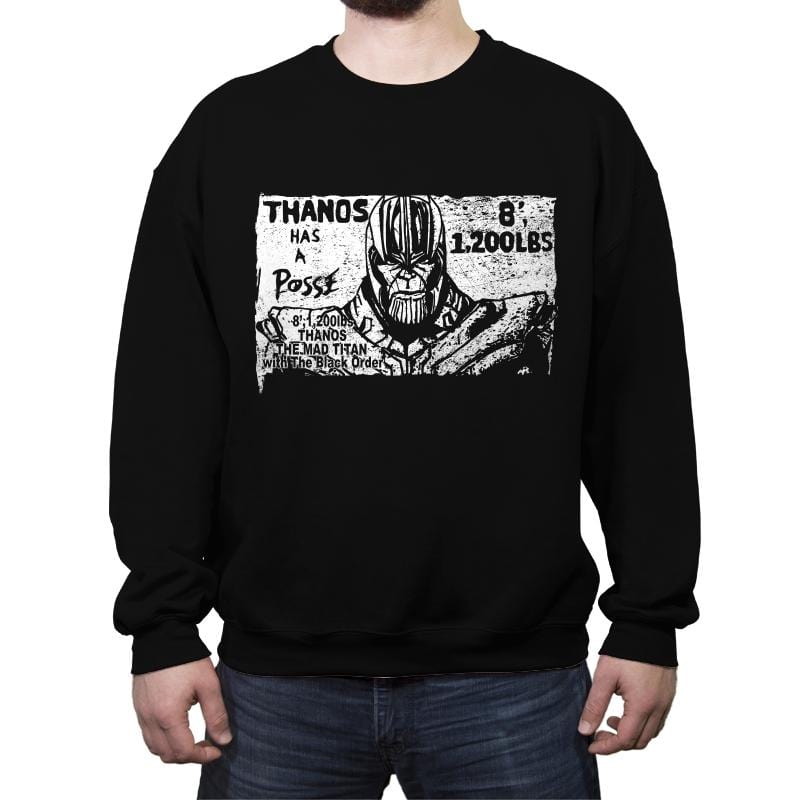 Titan's Posse - Crew Neck Sweatshirt Crew Neck Sweatshirt RIPT Apparel Small / Black