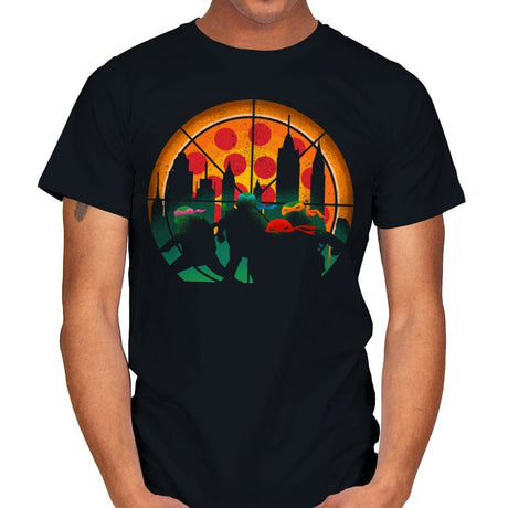 TMNT - Slices of City Adventure - Mens T-Shirts RIPT Apparel Small / Black