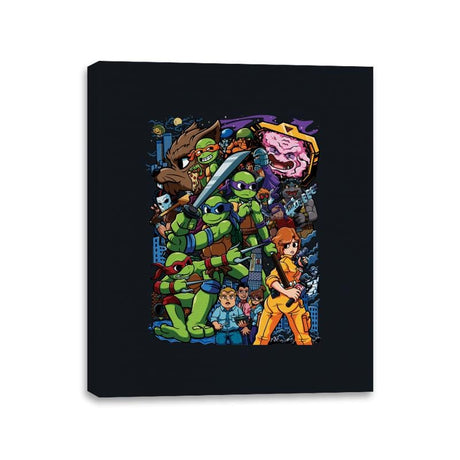 Tmnt X Pilgrim - Canvas Wraps Canvas Wraps RIPT Apparel 11x14 / Black