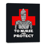 To Nurse and Protect - Canvas Wraps Canvas Wraps RIPT Apparel 16x20 / Black