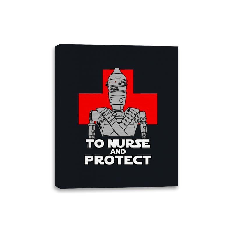To Nurse and Protect - Canvas Wraps Canvas Wraps RIPT Apparel 8x10 / Black