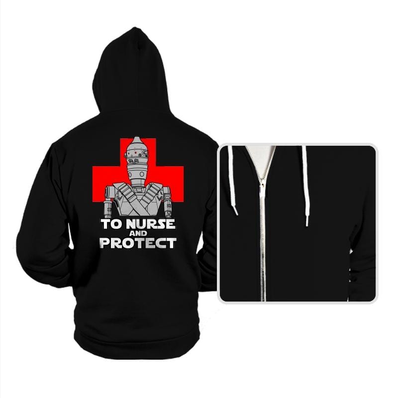 To Nurse and Protect - Hoodies Hoodies RIPT Apparel Small / Black