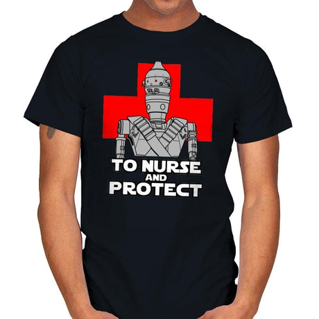To Nurse and Protect - Mens T-Shirts RIPT Apparel Small / Black