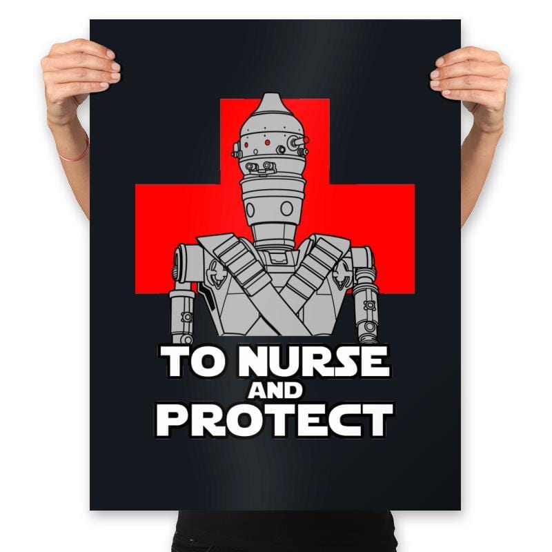 To Nurse and Protect - Prints Posters RIPT Apparel 18x24 / Black