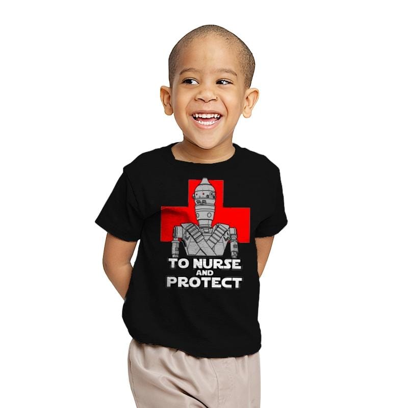 To Nurse and Protect - Youth T-Shirts RIPT Apparel X-small / Black