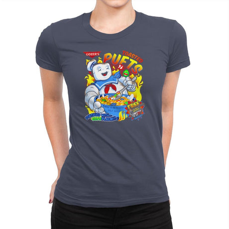Toasted Puffs Exclusive - Womens Premium T-Shirts RIPT Apparel Small / Indigo