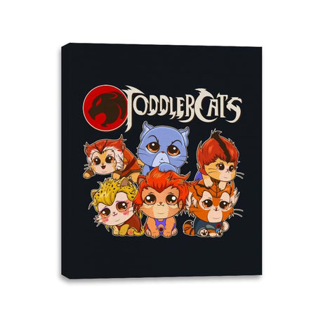 Toddler Cats - Canvas Wraps Canvas Wraps RIPT Apparel 11x14 / Black