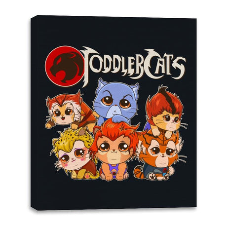 Toddler Cats - Canvas Wraps Canvas Wraps RIPT Apparel 16x20 / Black