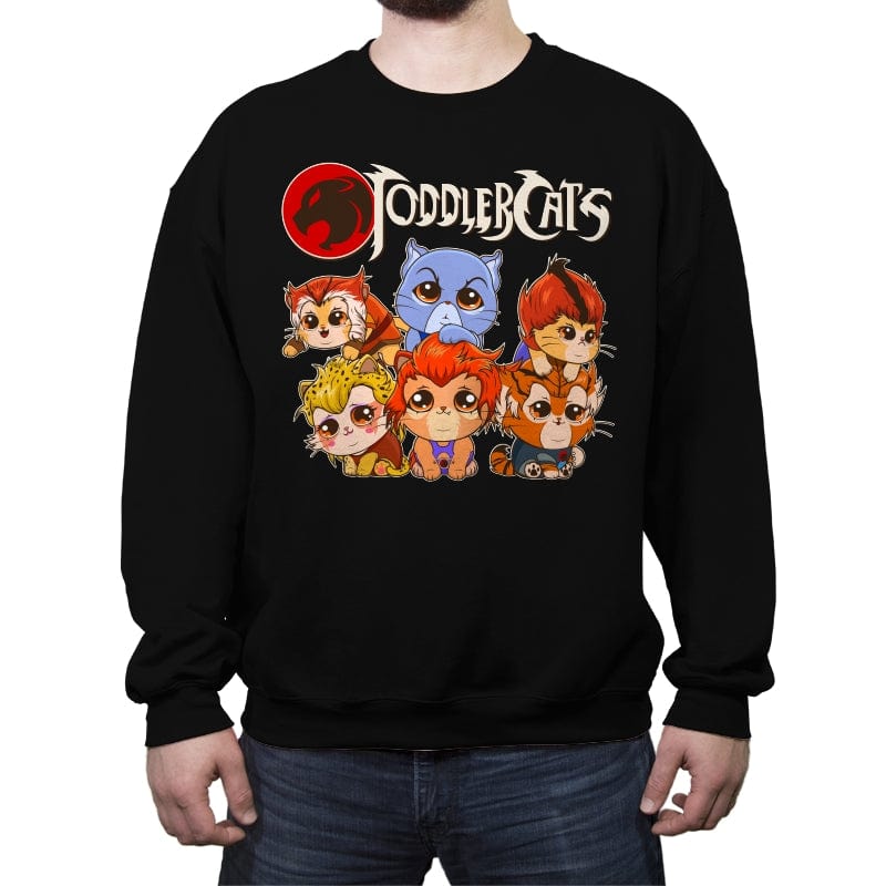 Toddler Cats - Crew Neck Sweatshirt Crew Neck Sweatshirt RIPT Apparel Small / Black
