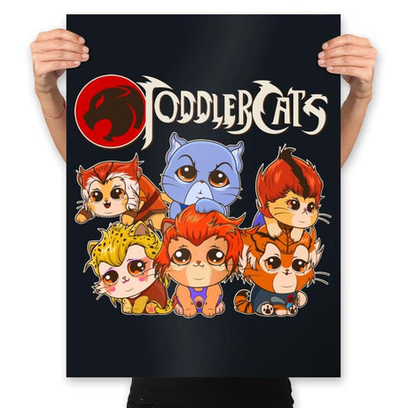 Toddler Cats - Prints Posters RIPT Apparel 18x24 / Black