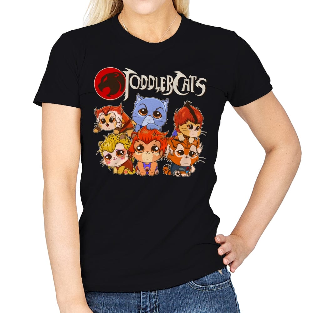 Toddler Cats - Womens T-Shirts RIPT Apparel Small / Black