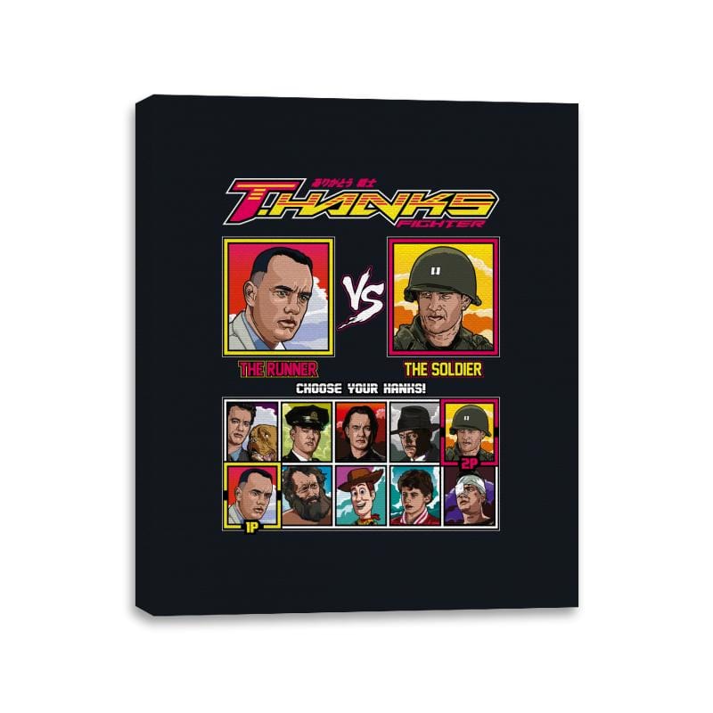 Tom Hanks Fighter - Retro Fighter Series - Canvas Wraps Canvas Wraps RIPT Apparel 11x14 / Black