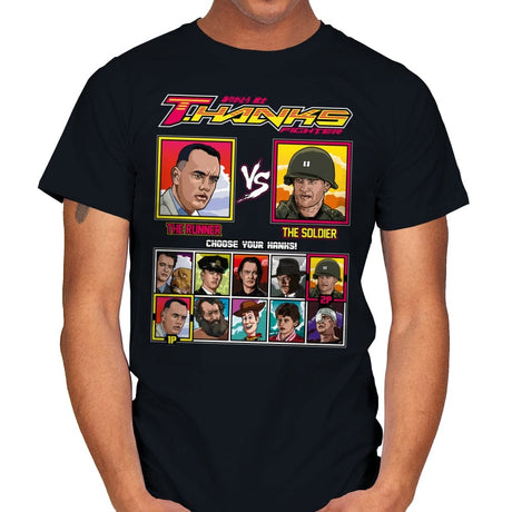Tom Hanks Fighter - Retro Fighter Series - Mens T-Shirts RIPT Apparel Small / Black