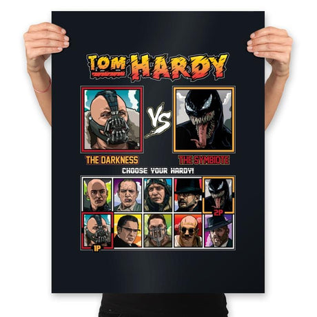 Tom Hardy Fighter - Prints Posters RIPT Apparel 18x24 / Black