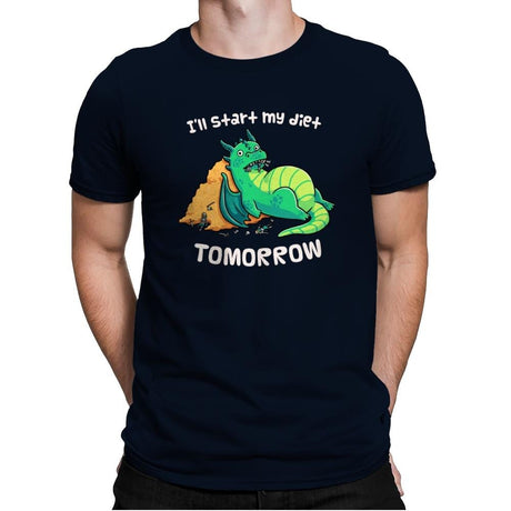 Tomorrow is a New Day - Mens Premium T-Shirts RIPT Apparel Small / Midnight Navy