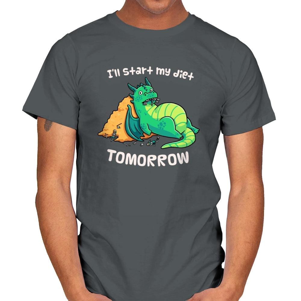 Tomorrow is a New Day - Mens T-Shirts RIPT Apparel Small / Charcoal