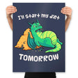 Tomorrow is a New Day - Prints Posters RIPT Apparel 18x24 / Navy