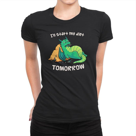 Tomorrow is a New Day - Womens Premium T-Shirts RIPT Apparel Small / Black