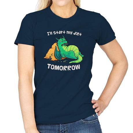Tomorrow is a New Day - Womens T-Shirts RIPT Apparel Small / Navy