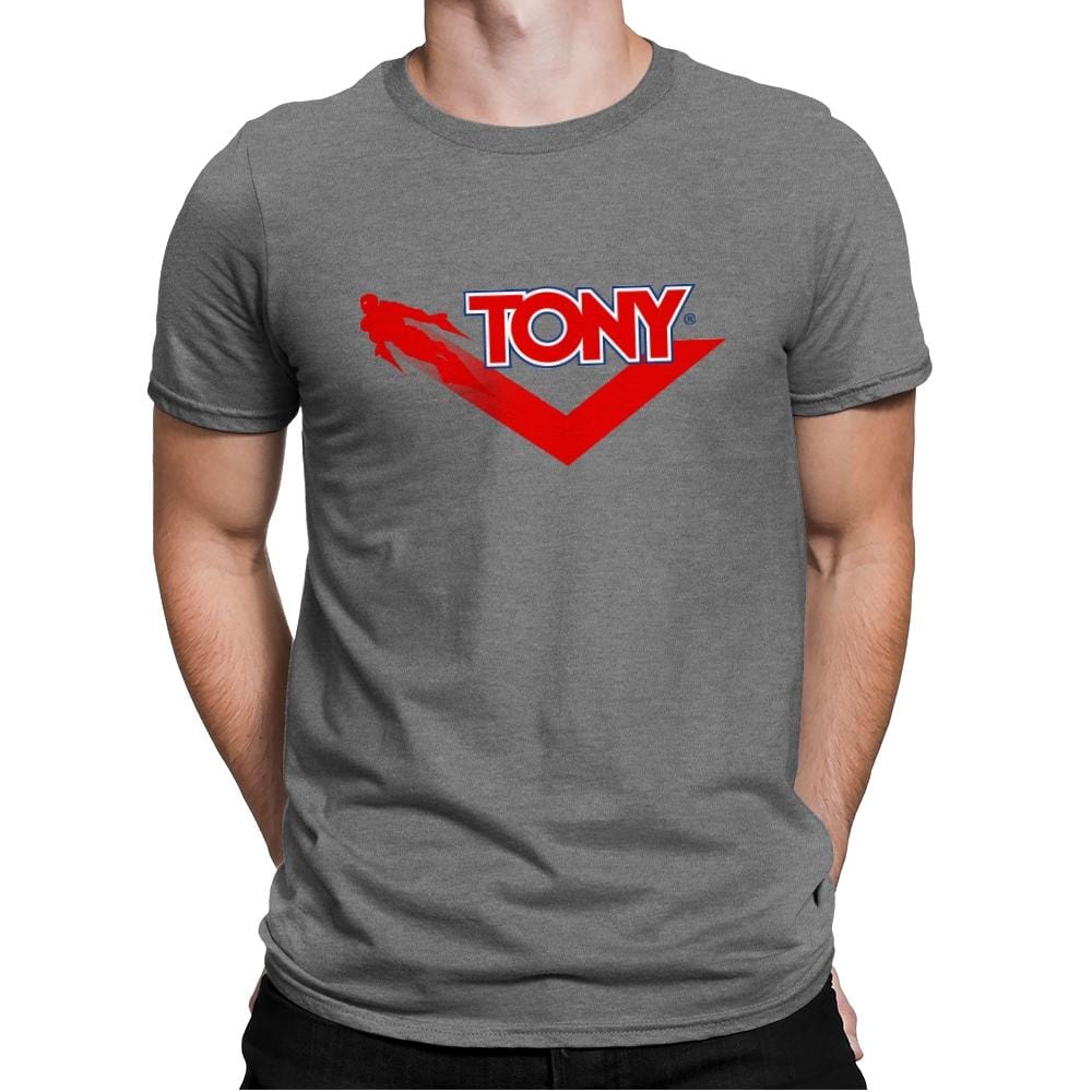 Tony - Mens Premium T-Shirts RIPT Apparel Small / Heather Grey