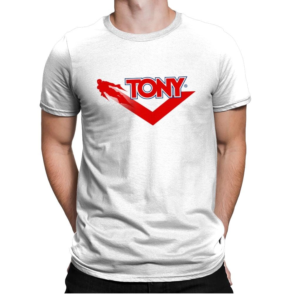 Tony - Mens Premium T-Shirts RIPT Apparel Small / White