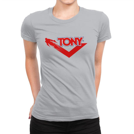 Tony - Womens Premium T-Shirts RIPT Apparel Small / Silver