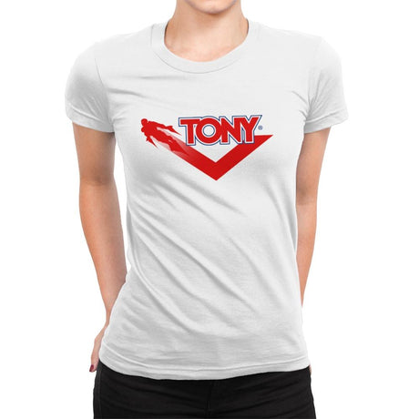 Tony - Womens Premium T-Shirts RIPT Apparel Small / White