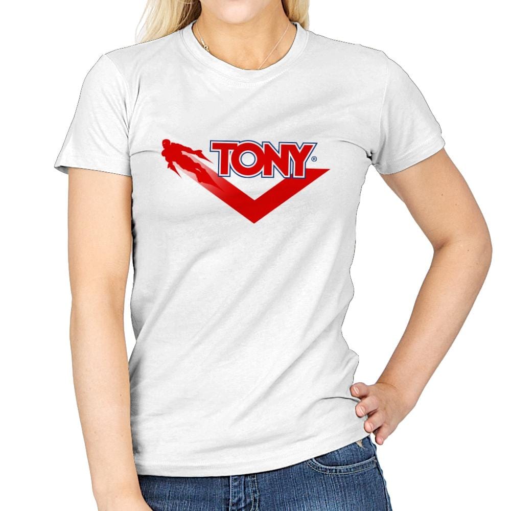 Tony - Womens T-Shirts RIPT Apparel Small / White