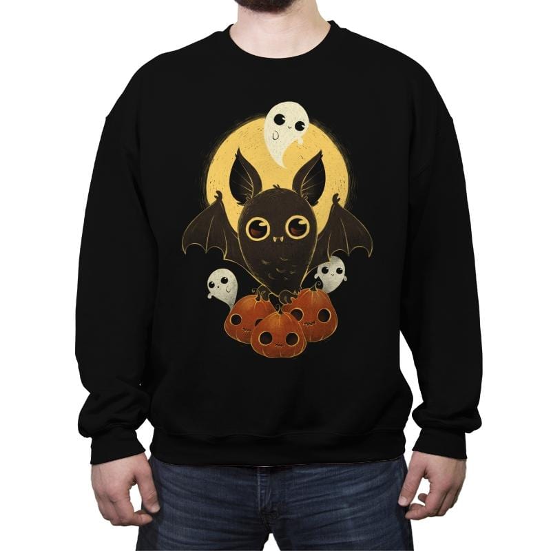 Too Cute To Scare! - Crew Neck Sweatshirt Crew Neck Sweatshirt RIPT Apparel Small / Black