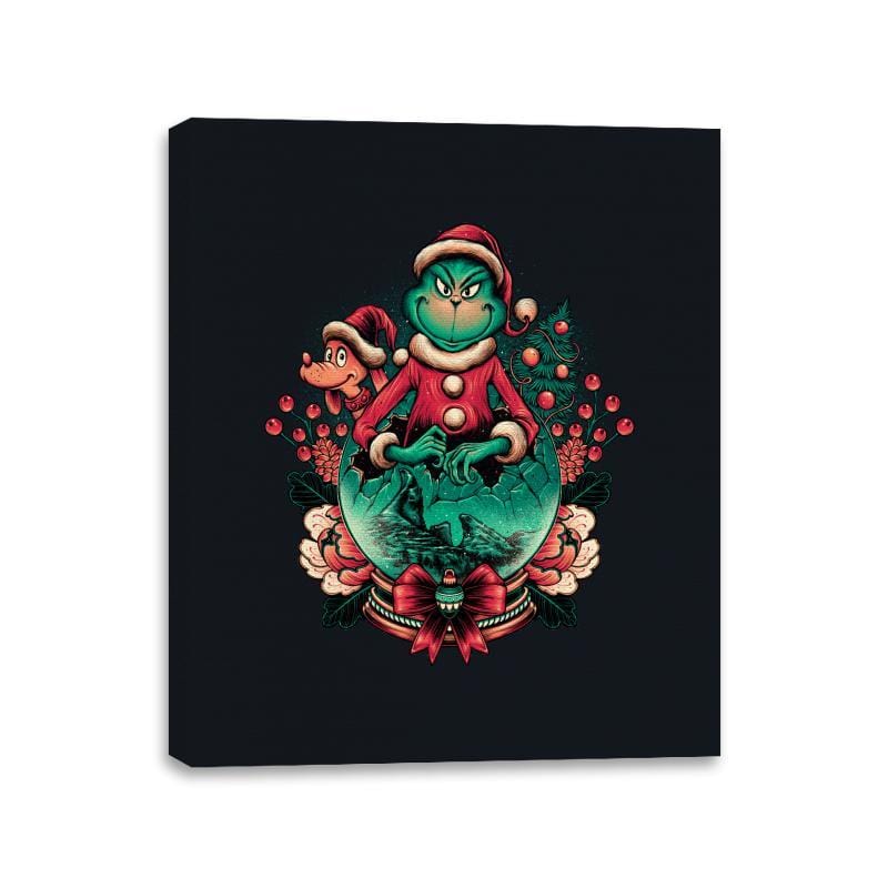 Too Grumpy for Christmas - Canvas Wraps Canvas Wraps RIPT Apparel 11x14 / Black