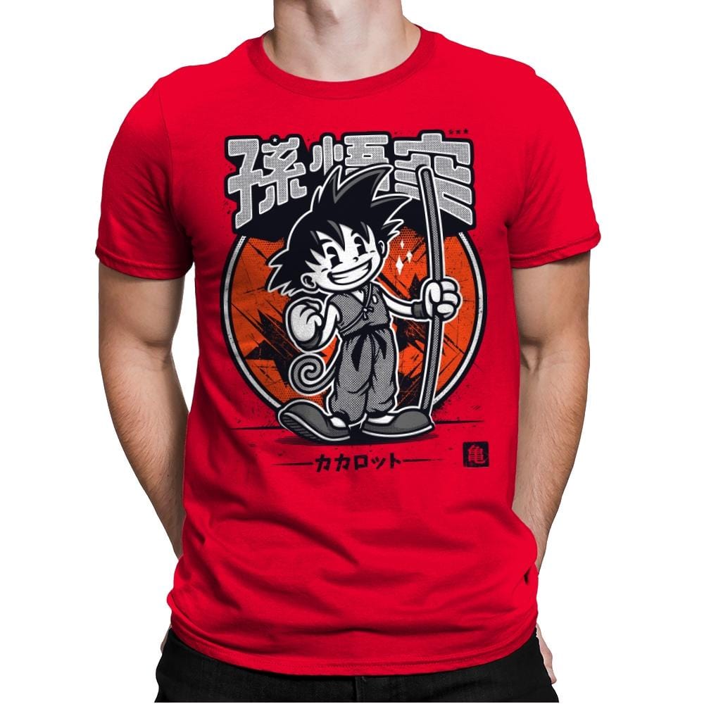 Toon Goku - Mens Premium T-Shirts RIPT Apparel Small / Red