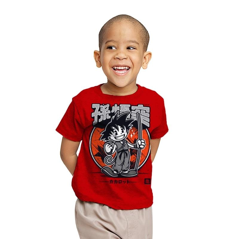 Toon Goku - Youth T-Shirts RIPT Apparel X-small / Red