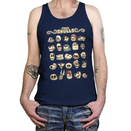 Toon Skulls - Tanktop Tanktop RIPT Apparel X-Small / Navy