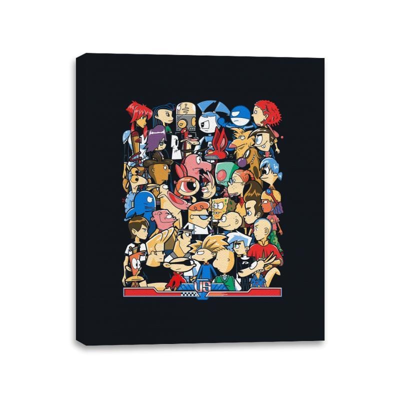 Toon VS Toon - Canvas Wraps Canvas Wraps RIPT Apparel 11x14 / Black