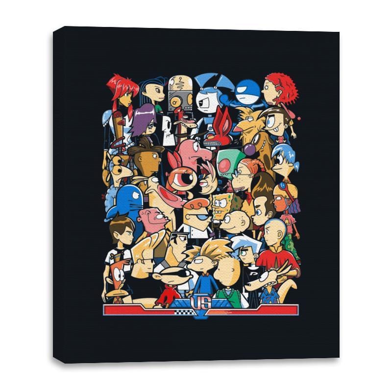 Toon VS Toon - Canvas Wraps Canvas Wraps RIPT Apparel 16x20 / Black