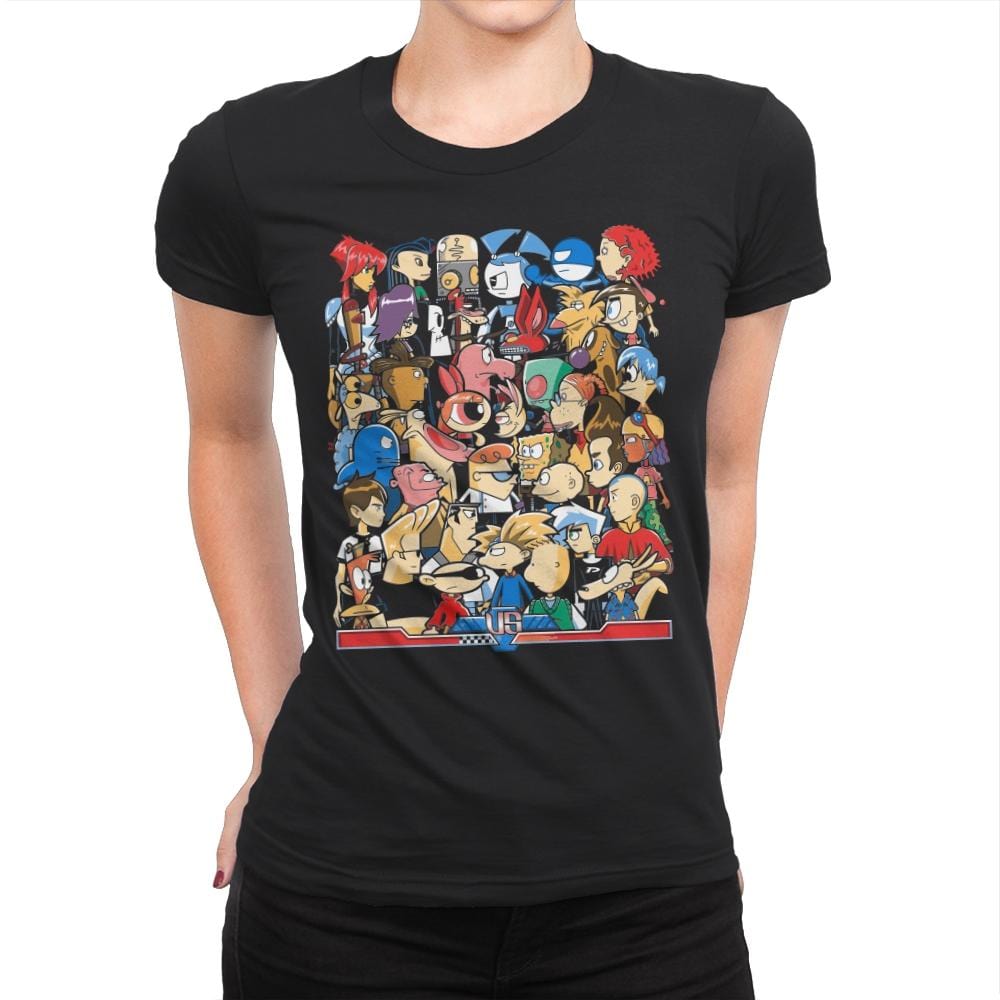 Toon VS Toon - Womens Premium T-Shirts RIPT Apparel Small / Black