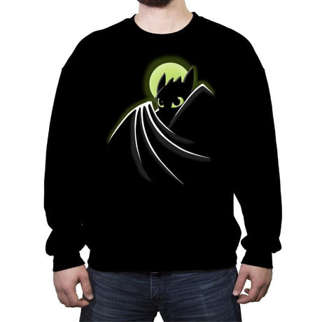 Toothless Bat - Raffitees - Crew Neck Sweatshirt Crew Neck Sweatshirt RIPT Apparel Small / Black